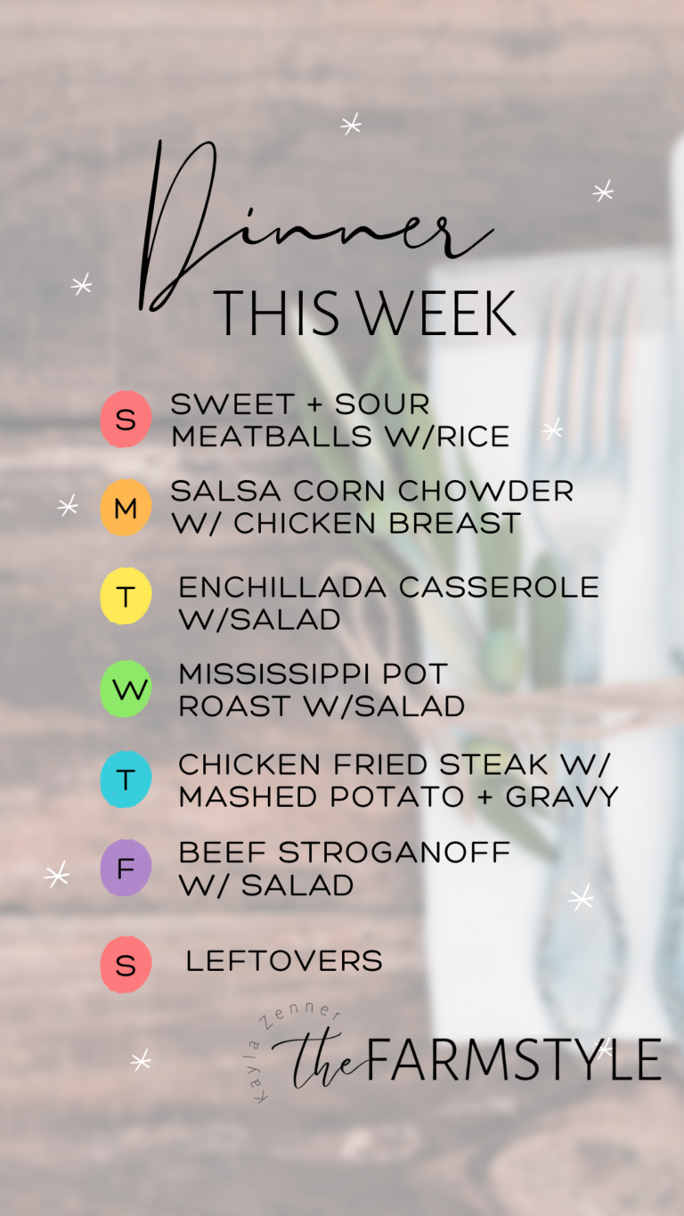 What's for Dinner - 10/17 - 10/23