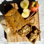 apple bread with cream cheese apple butter and cinnamon