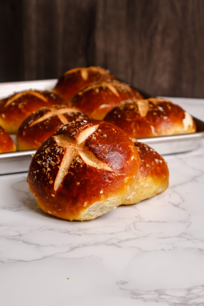 Homemade Pretzel Buns