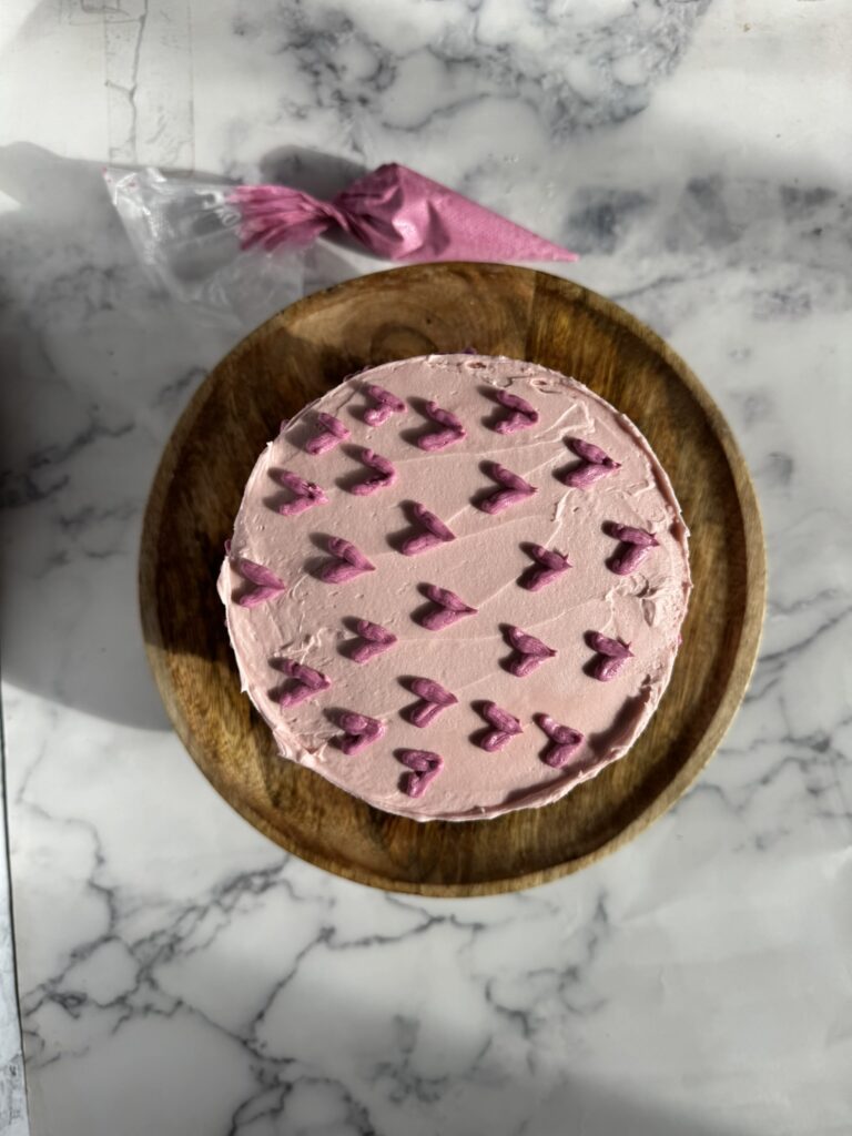vanilla cake with raspberry filling