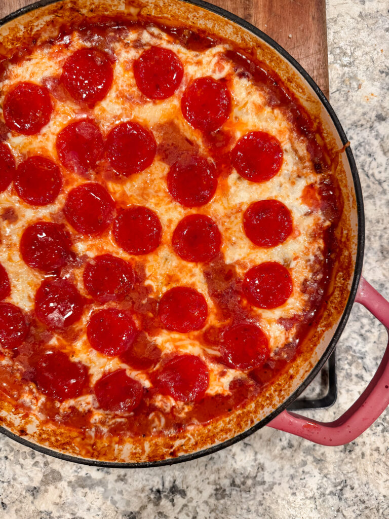One Pan Orzo Pizza