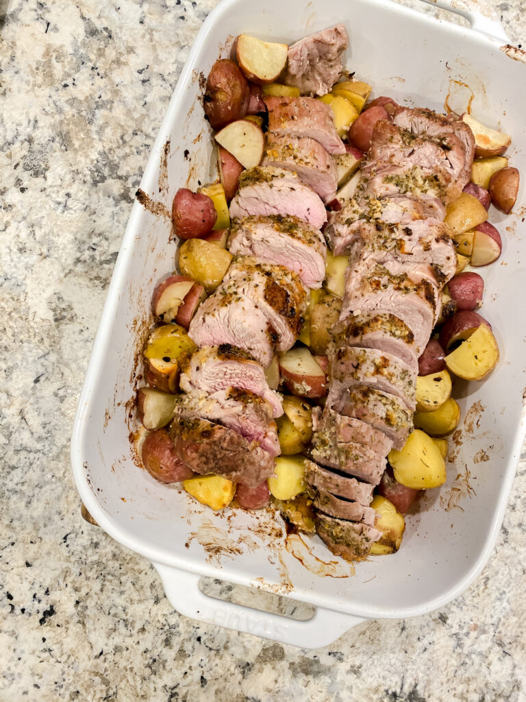 One Pan Butter Roasted Pork Tenderloin