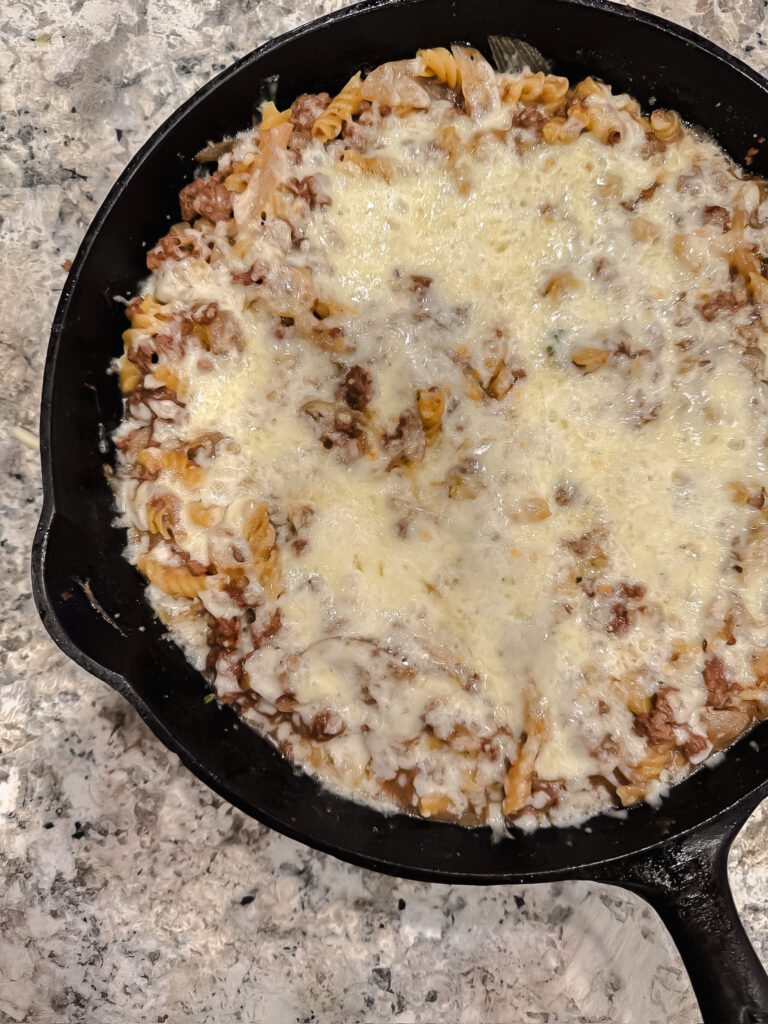 French Onion Beef Skillet