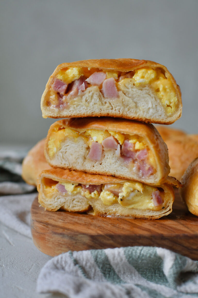 Ham, Egg, and Cheese Breakfast Bomb Biscuits