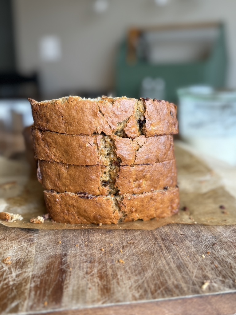 Sourdough Discard Banana Bread with Chocolate Chips