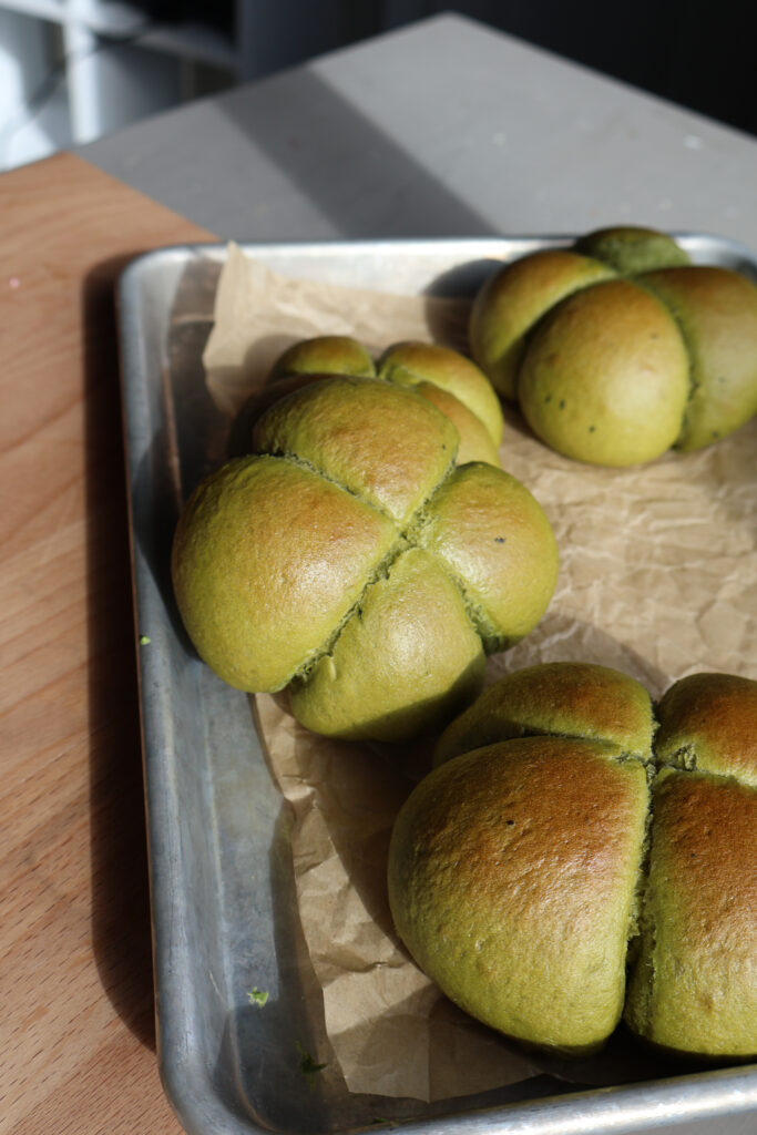 Easy Matcha Bagels | Four Leaf Clover Shaped for St. Patrick's Day