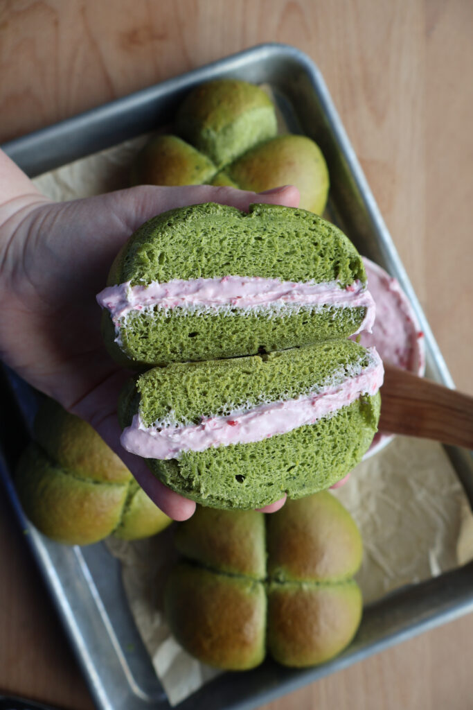 Easy Matcha Bagels | Four Leaf Clover Shaped for St. Patrick's Day