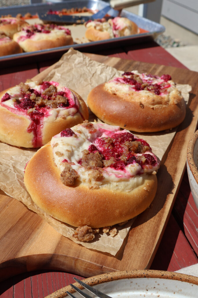Raspberry Brioche Danishes