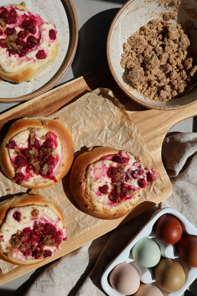 Raspberry Brioche Danishes