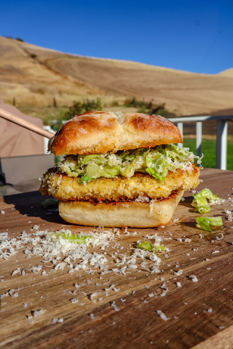 Crispy Chicken Caesar Sandwich on the Blackstone