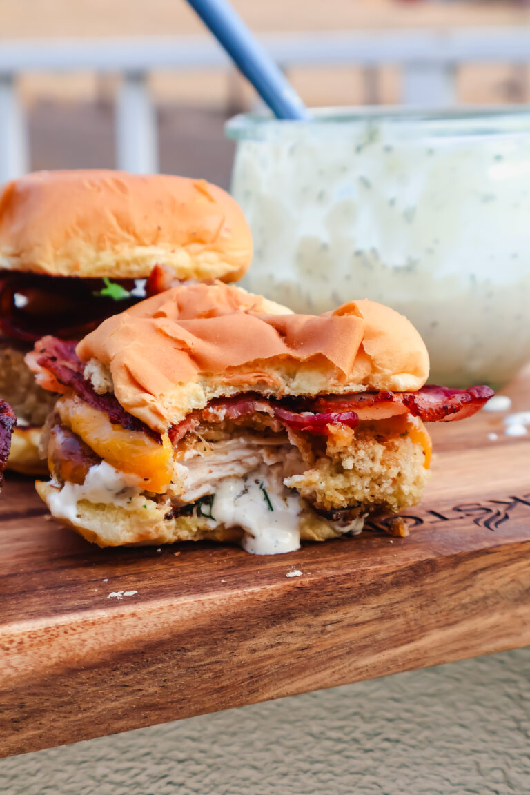 Chicken Bacon Ranch Sliders on the Blackstone Griddle