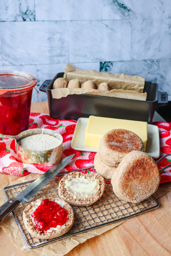 Homemade Whole Wheat English Muffins | Easy No Knead