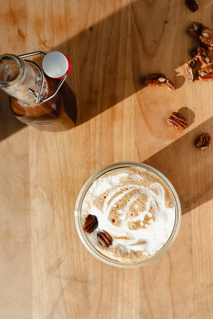 Pecan Pie Latte with Maple Cold Foam