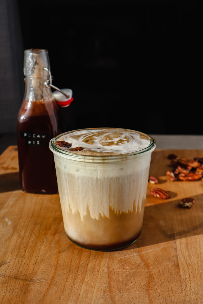 Pecan Pie Latte with Maple Cold Foam
