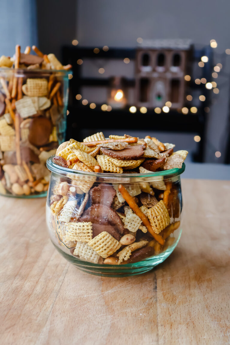 Chex Mix on the Blackstone Griddle