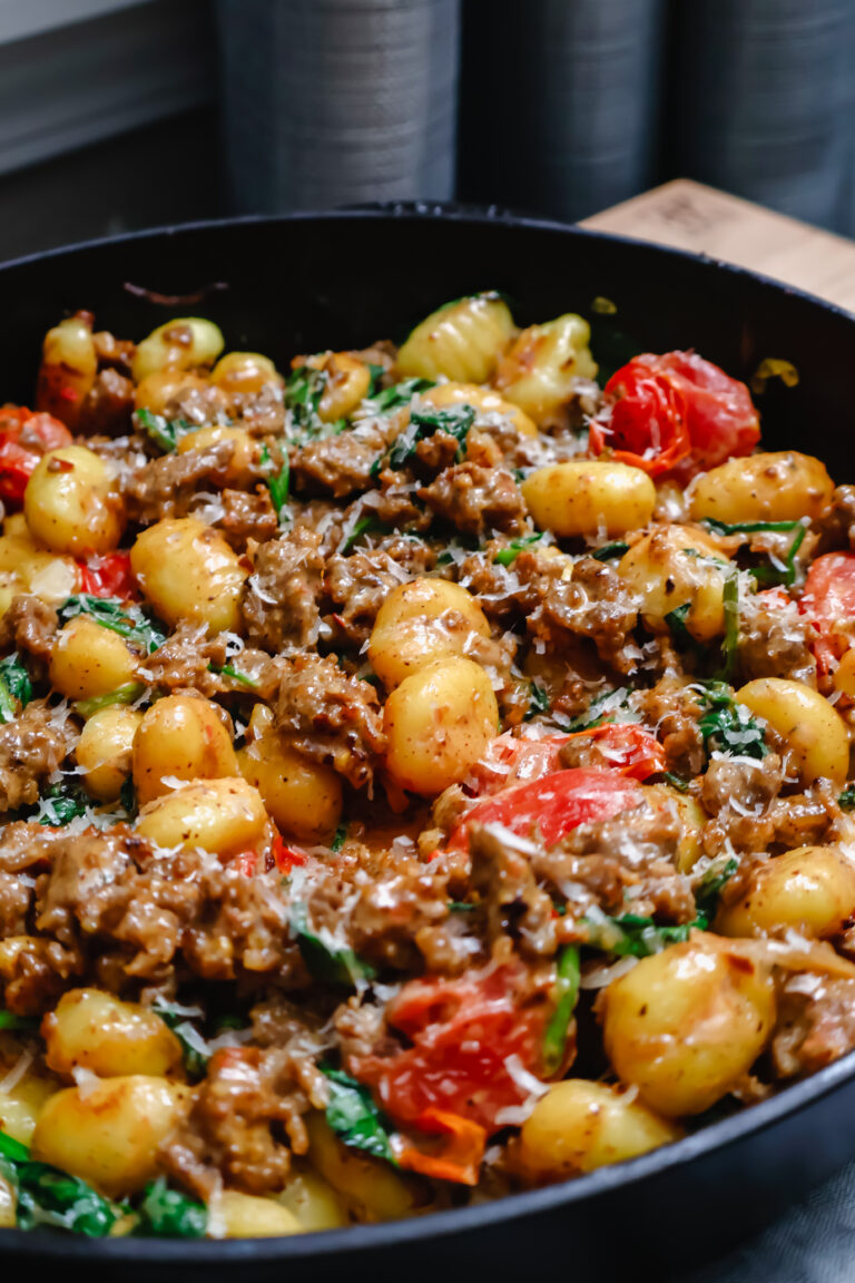 Creamy Italian Sausage Gnocchi Skillet
