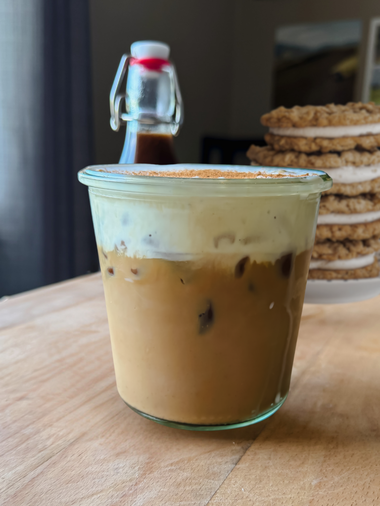 Oatmeal Cream Pie Latte With Vanilla Cold Foam