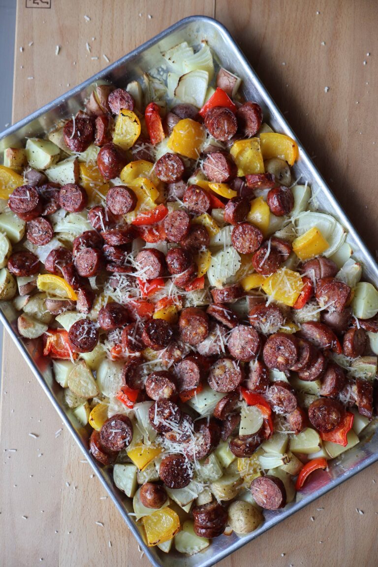 Sheet Pan Sausage and Potatoes | Easy Weeknight Dinner
