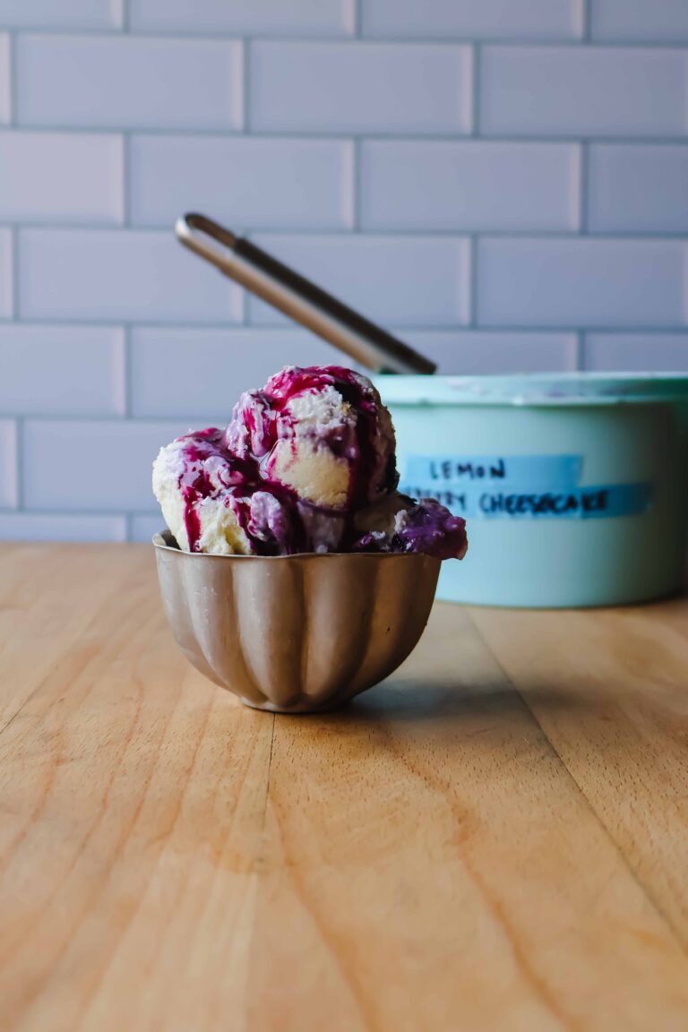 Lemon Blueberry Cheesecake Ice Cream