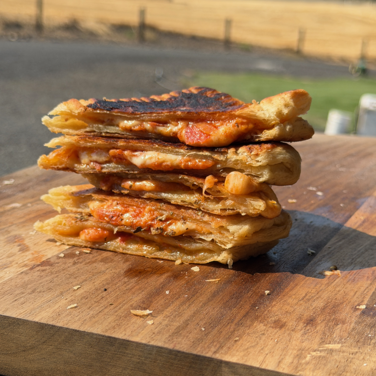 Homemade Pizza Pockets on The Blackstone Griddle
