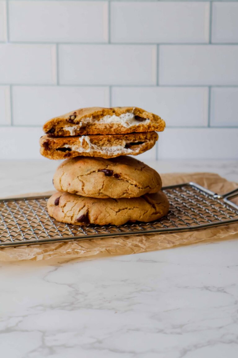 Stuffed Browned Butter S'mores Cookies